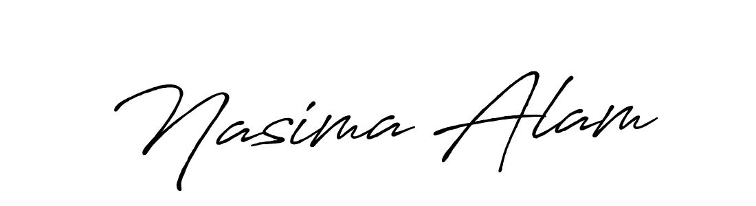 Use a signature maker to create a handwritten signature online. With this signature software, you can design (Antro_Vectra_Bolder) your own signature for name Nasima Alam. Nasima Alam signature style 7 images and pictures png