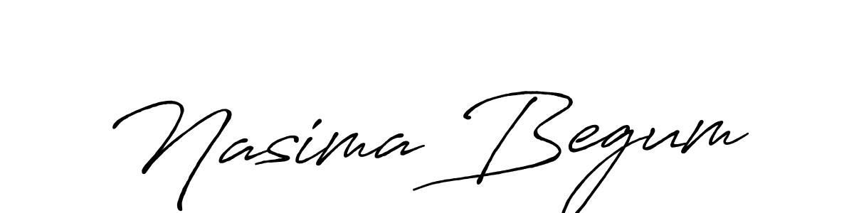 Make a beautiful signature design for name Nasima Begum. With this signature (Antro_Vectra_Bolder) style, you can create a handwritten signature for free. Nasima Begum signature style 7 images and pictures png