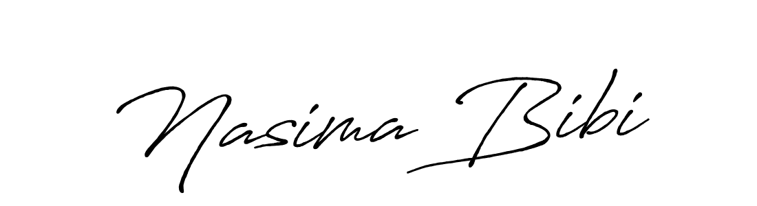 How to make Nasima Bibi name signature. Use Antro_Vectra_Bolder style for creating short signs online. This is the latest handwritten sign. Nasima Bibi signature style 7 images and pictures png