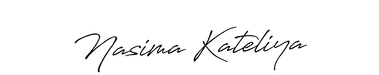 The best way (Antro_Vectra_Bolder) to make a short signature is to pick only two or three words in your name. The name Nasima Kateliya include a total of six letters. For converting this name. Nasima Kateliya signature style 7 images and pictures png