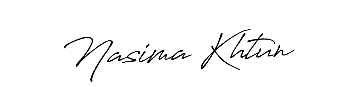 Also we have Nasima Khtun name is the best signature style. Create professional handwritten signature collection using Antro_Vectra_Bolder autograph style. Nasima Khtun signature style 7 images and pictures png