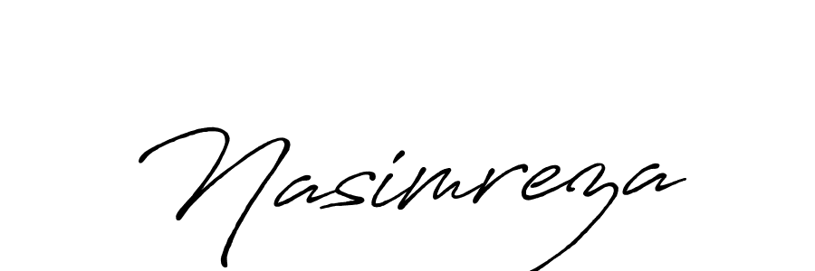 Make a beautiful signature design for name Nasimreza. With this signature (Antro_Vectra_Bolder) style, you can create a handwritten signature for free. Nasimreza signature style 7 images and pictures png