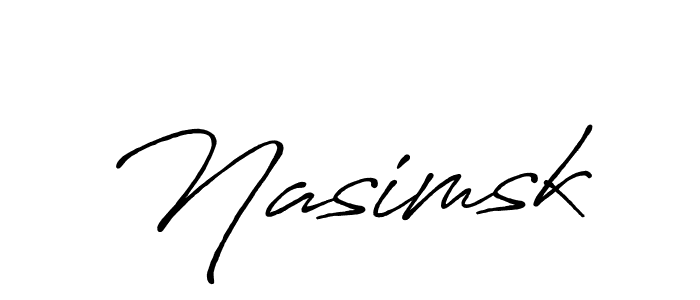Design your own signature with our free online signature maker. With this signature software, you can create a handwritten (Antro_Vectra_Bolder) signature for name Nasimsk. Nasimsk signature style 7 images and pictures png