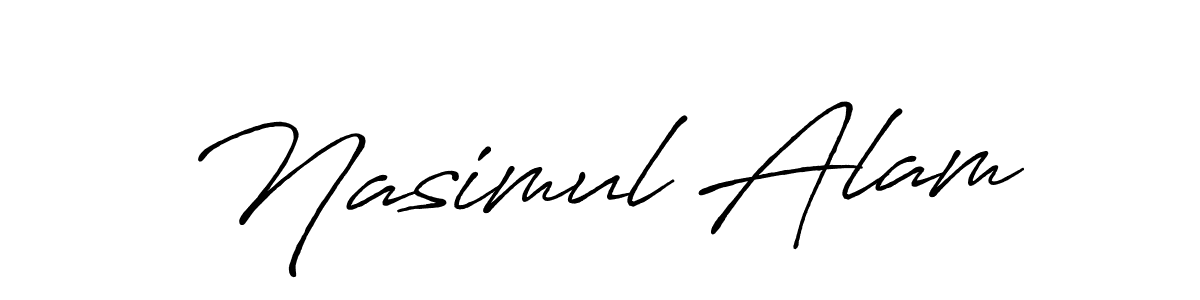 The best way (Antro_Vectra_Bolder) to make a short signature is to pick only two or three words in your name. The name Nasimul Alam include a total of six letters. For converting this name. Nasimul Alam signature style 7 images and pictures png