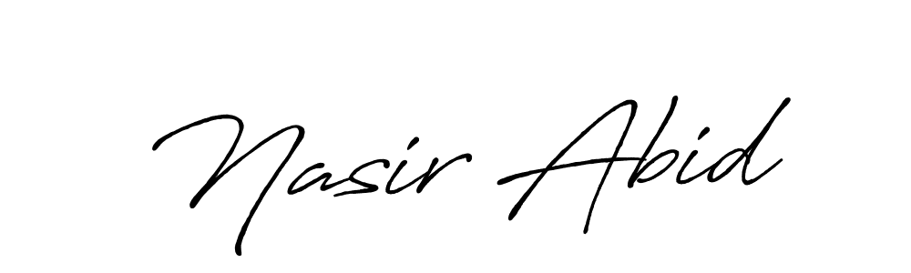 Create a beautiful signature design for name Nasir Abid. With this signature (Antro_Vectra_Bolder) fonts, you can make a handwritten signature for free. Nasir Abid signature style 7 images and pictures png