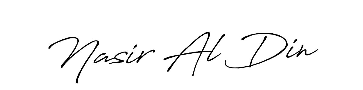 How to make Nasir Al Din name signature. Use Antro_Vectra_Bolder style for creating short signs online. This is the latest handwritten sign. Nasir Al Din signature style 7 images and pictures png