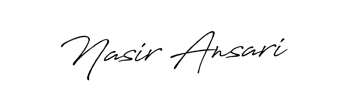 Nasir Ansari stylish signature style. Best Handwritten Sign (Antro_Vectra_Bolder) for my name. Handwritten Signature Collection Ideas for my name Nasir Ansari. Nasir Ansari signature style 7 images and pictures png