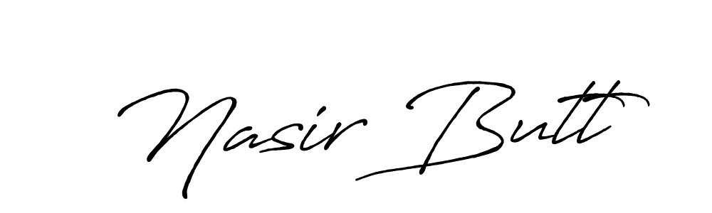 It looks lik you need a new signature style for name Nasir Butt. Design unique handwritten (Antro_Vectra_Bolder) signature with our free signature maker in just a few clicks. Nasir Butt signature style 7 images and pictures png
