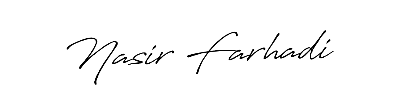 Similarly Antro_Vectra_Bolder is the best handwritten signature design. Signature creator online .You can use it as an online autograph creator for name Nasir Farhadi. Nasir Farhadi signature style 7 images and pictures png