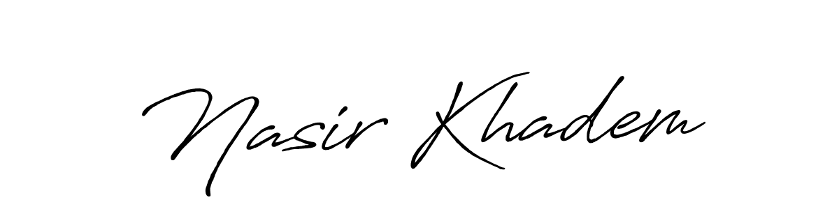 Make a beautiful signature design for name Nasir Khadem. Use this online signature maker to create a handwritten signature for free. Nasir Khadem signature style 7 images and pictures png