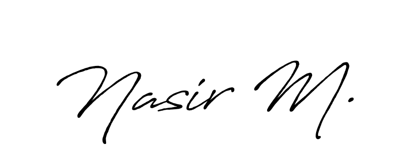 How to make Nasir M. signature? Antro_Vectra_Bolder is a professional autograph style. Create handwritten signature for Nasir M. name. Nasir M. signature style 7 images and pictures png