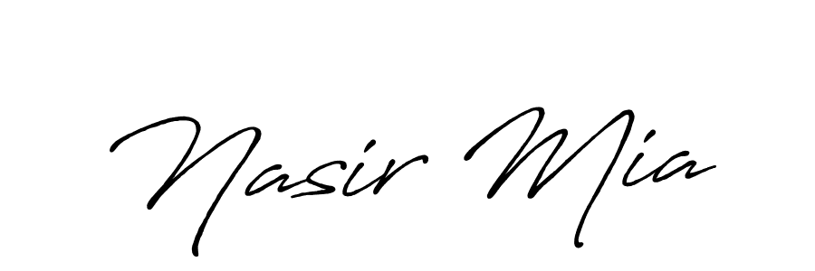 Nasir Mia stylish signature style. Best Handwritten Sign (Antro_Vectra_Bolder) for my name. Handwritten Signature Collection Ideas for my name Nasir Mia. Nasir Mia signature style 7 images and pictures png