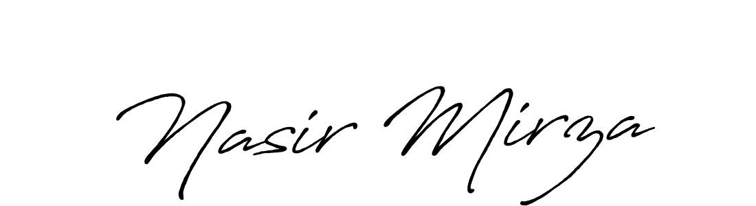 Use a signature maker to create a handwritten signature online. With this signature software, you can design (Antro_Vectra_Bolder) your own signature for name Nasir Mirza. Nasir Mirza signature style 7 images and pictures png