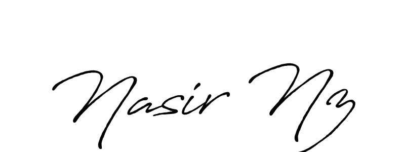 You should practise on your own different ways (Antro_Vectra_Bolder) to write your name (Nasir Nz) in signature. don't let someone else do it for you. Nasir Nz signature style 7 images and pictures png