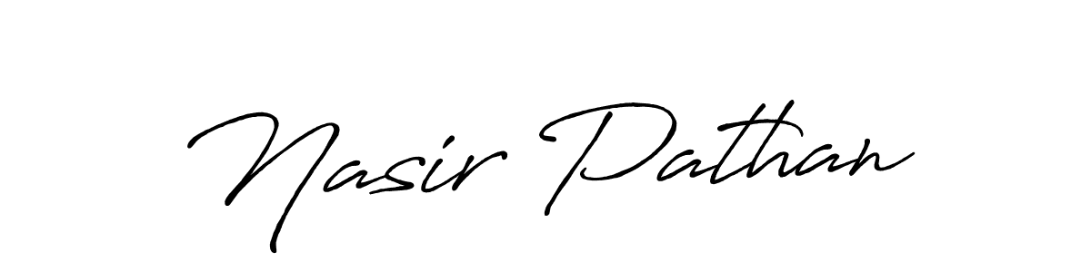 Create a beautiful signature design for name Nasir Pathan. With this signature (Antro_Vectra_Bolder) fonts, you can make a handwritten signature for free. Nasir Pathan signature style 7 images and pictures png