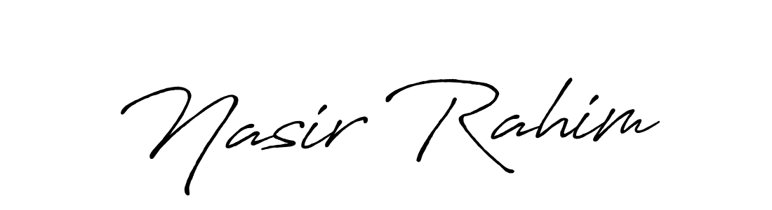 How to make Nasir Rahim name signature. Use Antro_Vectra_Bolder style for creating short signs online. This is the latest handwritten sign. Nasir Rahim signature style 7 images and pictures png