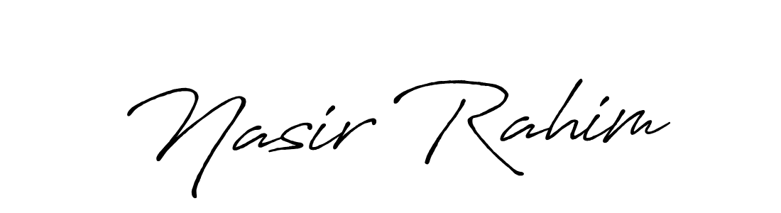 How to make Nasir Rahim name signature. Use Antro_Vectra_Bolder style for creating short signs online. This is the latest handwritten sign. Nasir Rahim signature style 7 images and pictures png