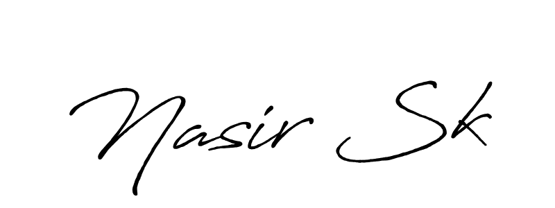 How to make Nasir Sk signature? Antro_Vectra_Bolder is a professional autograph style. Create handwritten signature for Nasir Sk name. Nasir Sk signature style 7 images and pictures png