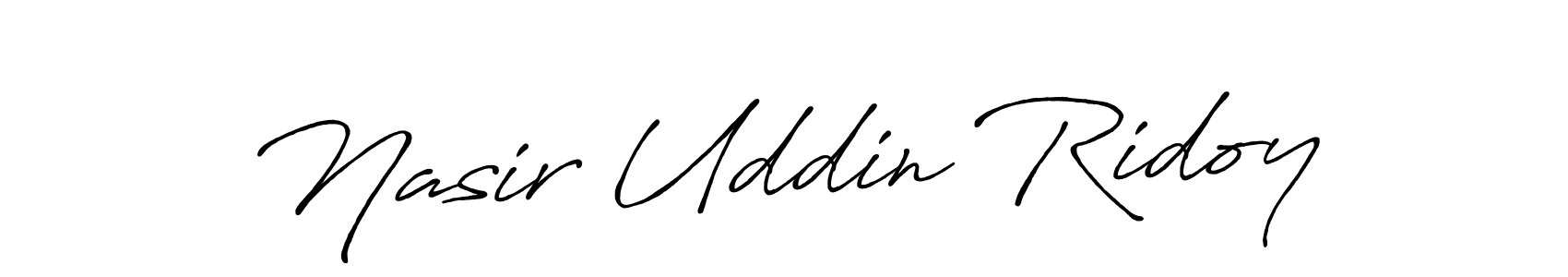 Similarly Antro_Vectra_Bolder is the best handwritten signature design. Signature creator online .You can use it as an online autograph creator for name Nasir Uddin Ridoy. Nasir Uddin Ridoy signature style 7 images and pictures png