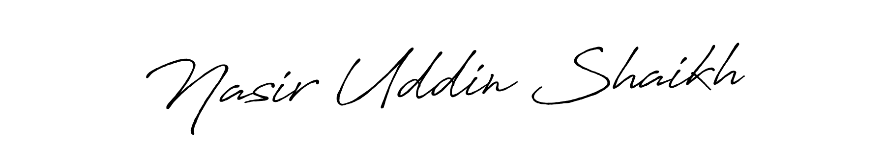 The best way (Antro_Vectra_Bolder) to make a short signature is to pick only two or three words in your name. The name Nasir Uddin Shaikh include a total of six letters. For converting this name. Nasir Uddin Shaikh signature style 7 images and pictures png