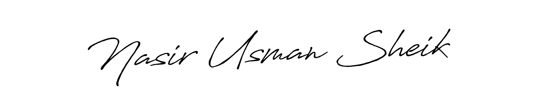 Use a signature maker to create a handwritten signature online. With this signature software, you can design (Antro_Vectra_Bolder) your own signature for name Nasir Usman Sheik. Nasir Usman Sheik signature style 7 images and pictures png