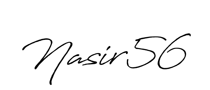 Make a beautiful signature design for name Nasir56. With this signature (Antro_Vectra_Bolder) style, you can create a handwritten signature for free. Nasir56 signature style 7 images and pictures png