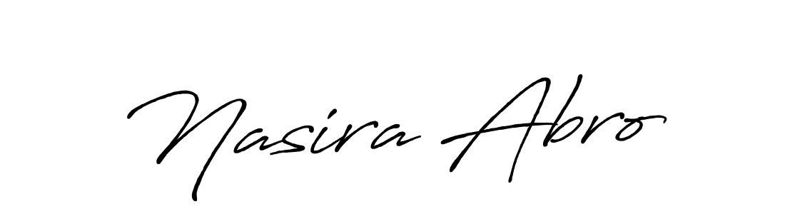 Create a beautiful signature design for name Nasira Abro. With this signature (Antro_Vectra_Bolder) fonts, you can make a handwritten signature for free. Nasira Abro signature style 7 images and pictures png