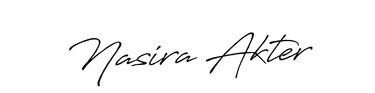 Design your own signature with our free online signature maker. With this signature software, you can create a handwritten (Antro_Vectra_Bolder) signature for name Nasira Akter. Nasira Akter signature style 7 images and pictures png