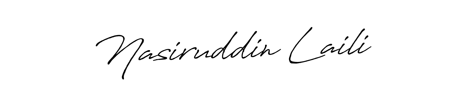 Also You can easily find your signature by using the search form. We will create Nasiruddin Laili name handwritten signature images for you free of cost using Antro_Vectra_Bolder sign style. Nasiruddin Laili signature style 7 images and pictures png