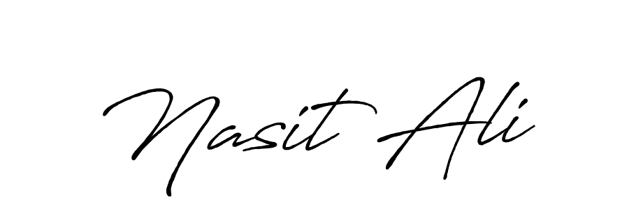 Make a beautiful signature design for name Nasit Ali. With this signature (Antro_Vectra_Bolder) style, you can create a handwritten signature for free. Nasit Ali signature style 7 images and pictures png