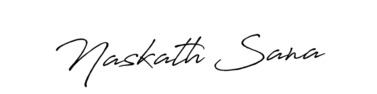 How to make Naskath Sana name signature. Use Antro_Vectra_Bolder style for creating short signs online. This is the latest handwritten sign. Naskath Sana signature style 7 images and pictures png