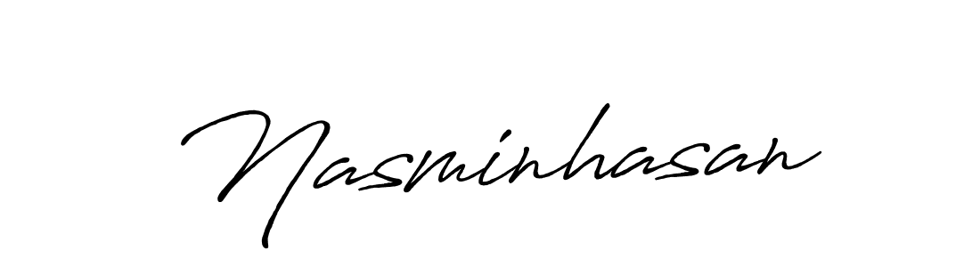 How to make Nasminhasan signature? Antro_Vectra_Bolder is a professional autograph style. Create handwritten signature for Nasminhasan name. Nasminhasan signature style 7 images and pictures png