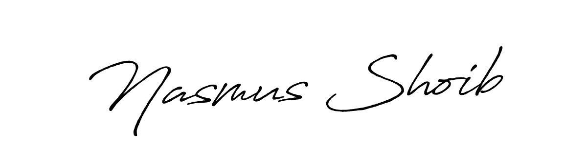 Similarly Antro_Vectra_Bolder is the best handwritten signature design. Signature creator online .You can use it as an online autograph creator for name Nasmus Shoib. Nasmus Shoib signature style 7 images and pictures png