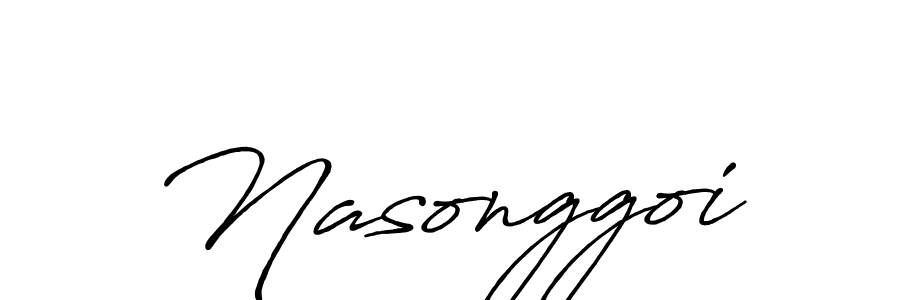 Use a signature maker to create a handwritten signature online. With this signature software, you can design (Antro_Vectra_Bolder) your own signature for name Nasonggoi. Nasonggoi signature style 7 images and pictures png