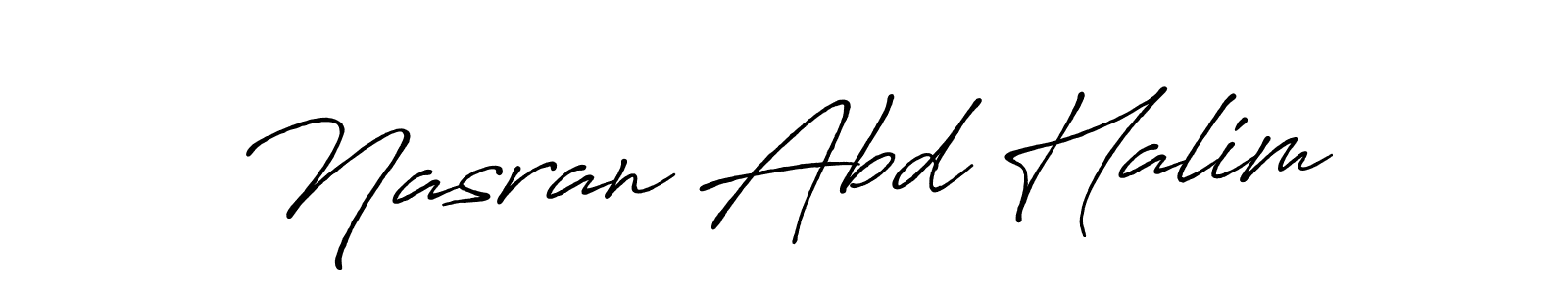 Use a signature maker to create a handwritten signature online. With this signature software, you can design (Antro_Vectra_Bolder) your own signature for name Nasran Abd Halim. Nasran Abd Halim signature style 7 images and pictures png