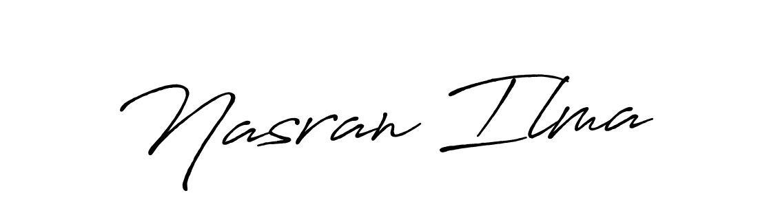 Once you've used our free online signature maker to create your best signature Antro_Vectra_Bolder style, it's time to enjoy all of the benefits that Nasran Ilma name signing documents. Nasran Ilma signature style 7 images and pictures png