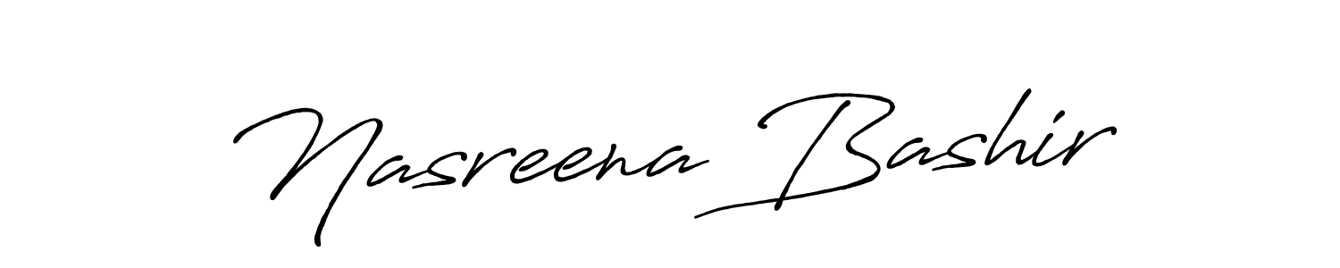 Nasreena Bashir stylish signature style. Best Handwritten Sign (Antro_Vectra_Bolder) for my name. Handwritten Signature Collection Ideas for my name Nasreena Bashir. Nasreena Bashir signature style 7 images and pictures png