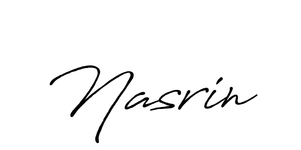 How to make Nasrin name signature. Use Antro_Vectra_Bolder style for creating short signs online. This is the latest handwritten sign. Nasrin signature style 7 images and pictures png