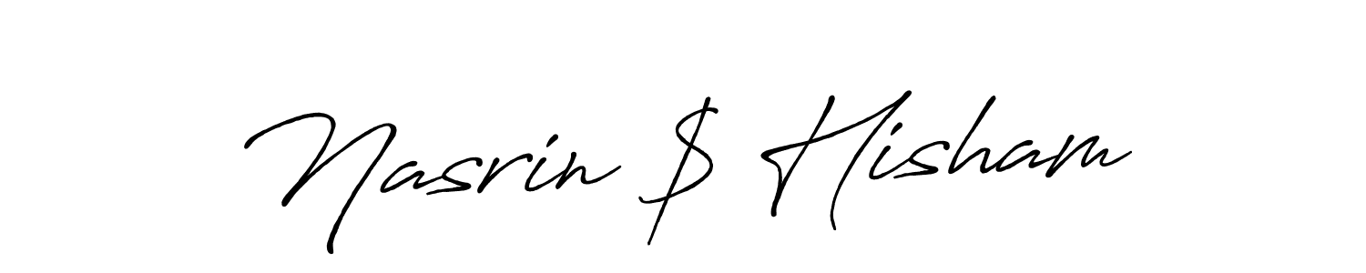 Design your own signature with our free online signature maker. With this signature software, you can create a handwritten (Antro_Vectra_Bolder) signature for name Nasrin $ Hisham. Nasrin $ Hisham signature style 7 images and pictures png