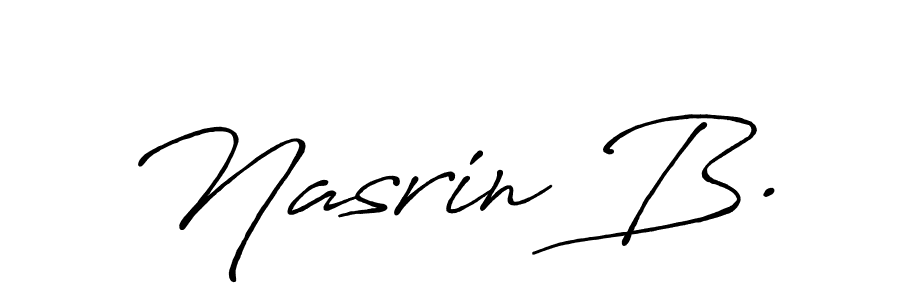 Create a beautiful signature design for name Nasrin B.. With this signature (Antro_Vectra_Bolder) fonts, you can make a handwritten signature for free. Nasrin B. signature style 7 images and pictures png