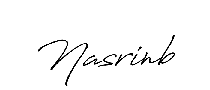 Create a beautiful signature design for name Nasrinb. With this signature (Antro_Vectra_Bolder) fonts, you can make a handwritten signature for free. Nasrinb signature style 7 images and pictures png