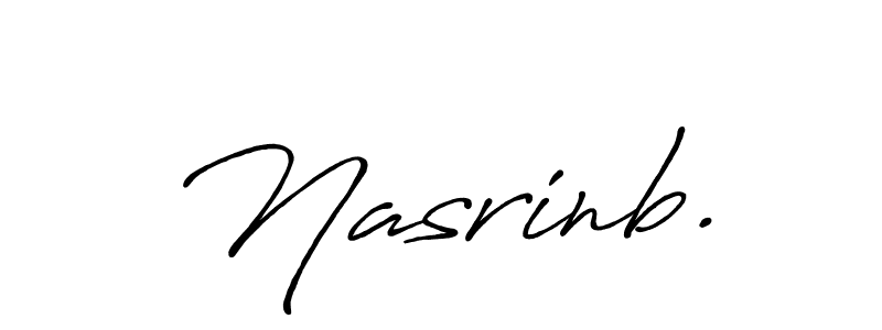 Create a beautiful signature design for name Nasrinb.. With this signature (Antro_Vectra_Bolder) fonts, you can make a handwritten signature for free. Nasrinb. signature style 7 images and pictures png