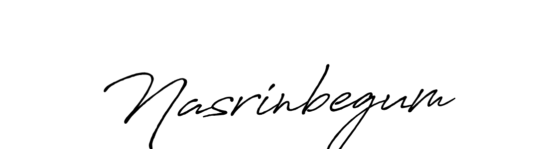 How to make Nasrinbegum name signature. Use Antro_Vectra_Bolder style for creating short signs online. This is the latest handwritten sign. Nasrinbegum signature style 7 images and pictures png