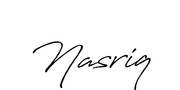 if you are searching for the best signature style for your name Nasriq. so please give up your signature search. here we have designed multiple signature styles  using Antro_Vectra_Bolder. Nasriq signature style 7 images and pictures png