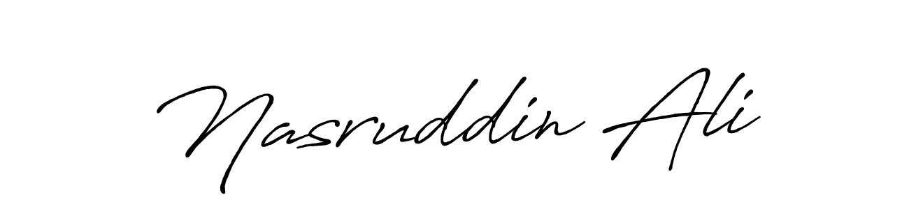 Use a signature maker to create a handwritten signature online. With this signature software, you can design (Antro_Vectra_Bolder) your own signature for name Nasruddin Ali. Nasruddin Ali signature style 7 images and pictures png
