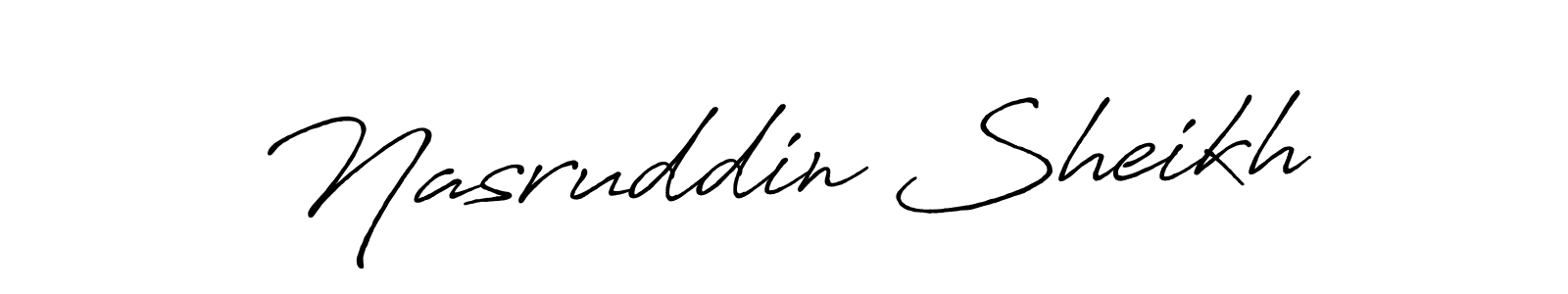 Nasruddin Sheikh stylish signature style. Best Handwritten Sign (Antro_Vectra_Bolder) for my name. Handwritten Signature Collection Ideas for my name Nasruddin Sheikh. Nasruddin Sheikh signature style 7 images and pictures png