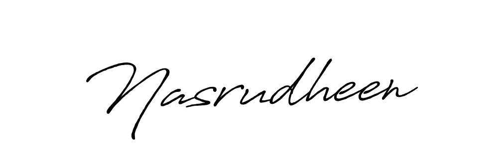 Create a beautiful signature design for name Nasrudheen. With this signature (Antro_Vectra_Bolder) fonts, you can make a handwritten signature for free. Nasrudheen signature style 7 images and pictures png