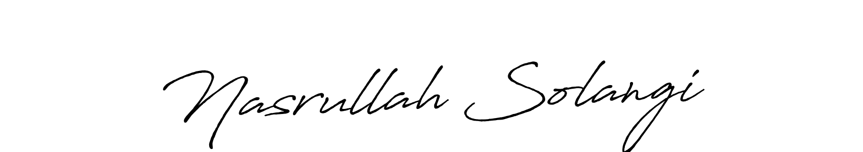 Also we have Nasrullah Solangi name is the best signature style. Create professional handwritten signature collection using Antro_Vectra_Bolder autograph style. Nasrullah Solangi signature style 7 images and pictures png