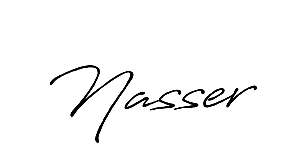 if you are searching for the best signature style for your name Nasser. so please give up your signature search. here we have designed multiple signature styles  using Antro_Vectra_Bolder. Nasser signature style 7 images and pictures png