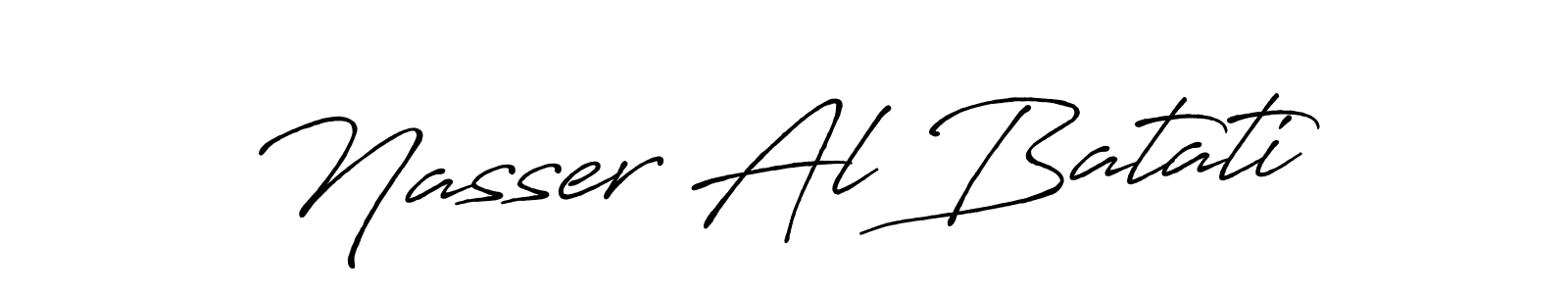 Create a beautiful signature design for name Nasser Al Batati. With this signature (Antro_Vectra_Bolder) fonts, you can make a handwritten signature for free. Nasser Al Batati signature style 7 images and pictures png